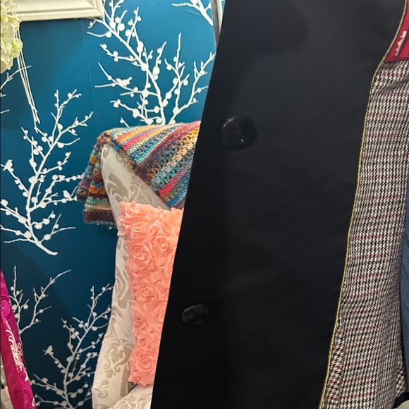 SOIA & KYOP Black Double-Breasted Pea Coat with Large Buttons - Picture 12 of 15